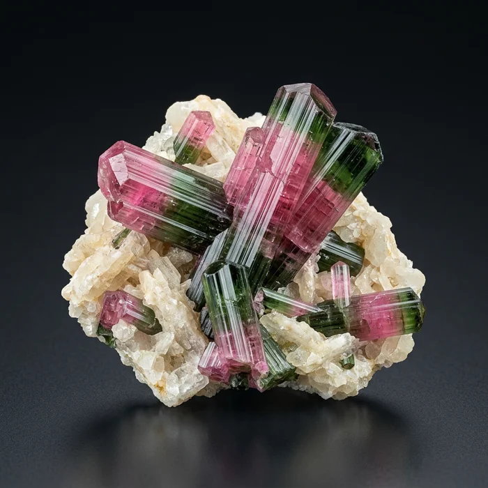 Bicolor Tourmaline, illustrative sample specimen